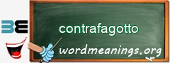WordMeaning blackboard for contrafagotto